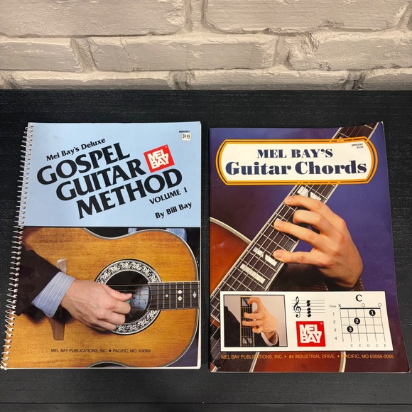 Mel Bay Other - Mel Bay Gospel Guitar Method Vol 1 and Guitar Chords Instruction Book Lot